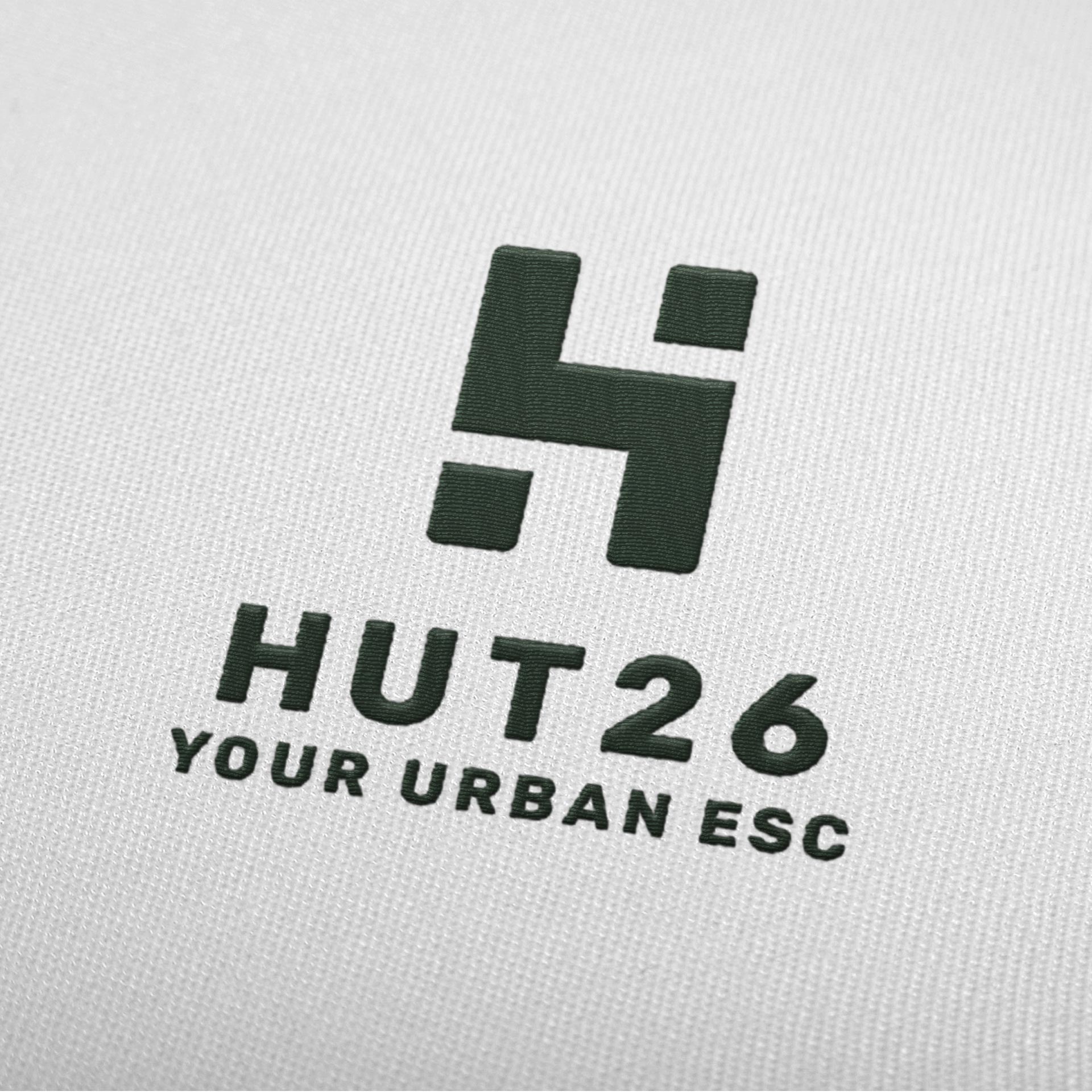 hut26 logo design clothing outdoors travel branding design