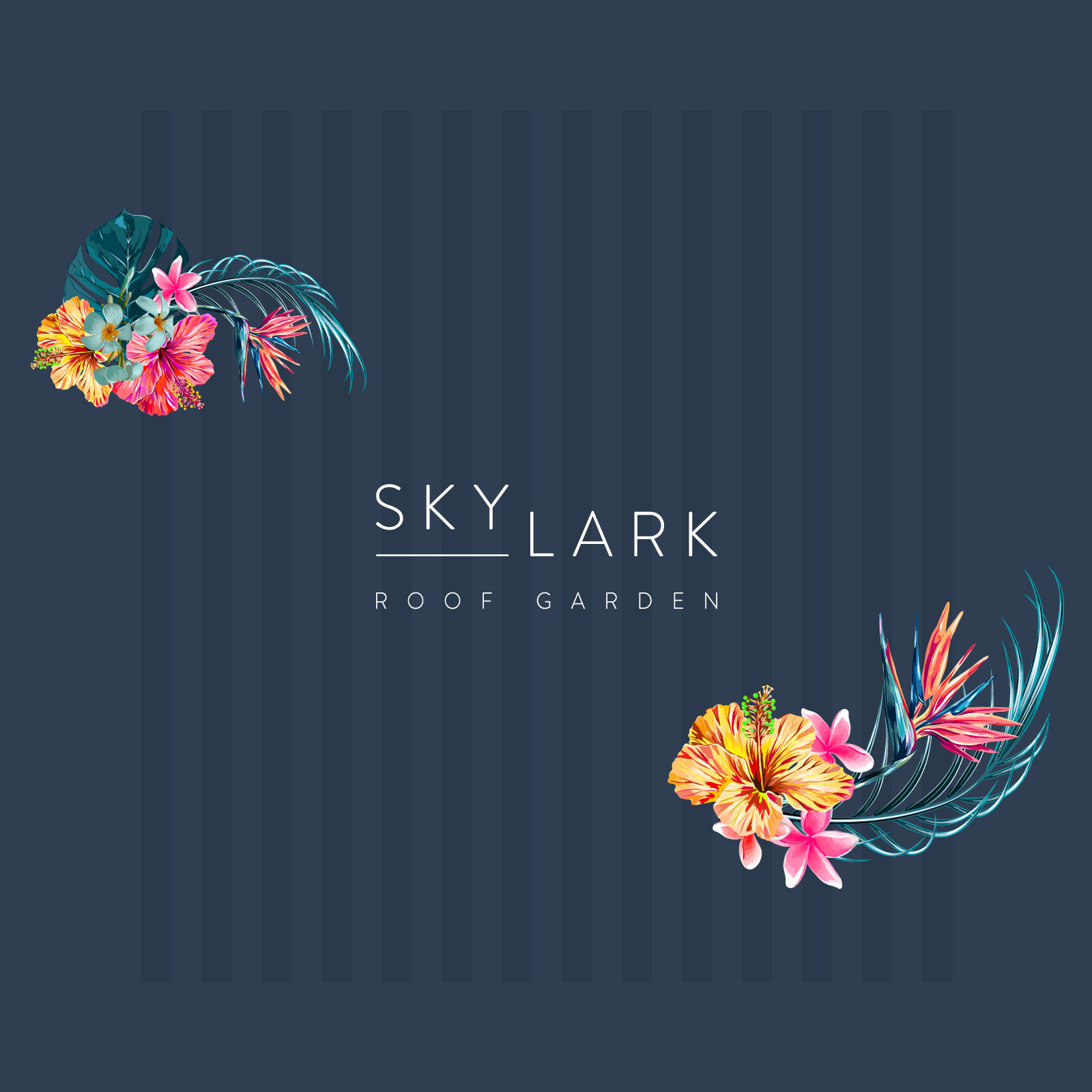 Skylark Roof Garden rooftop bar logo design branding