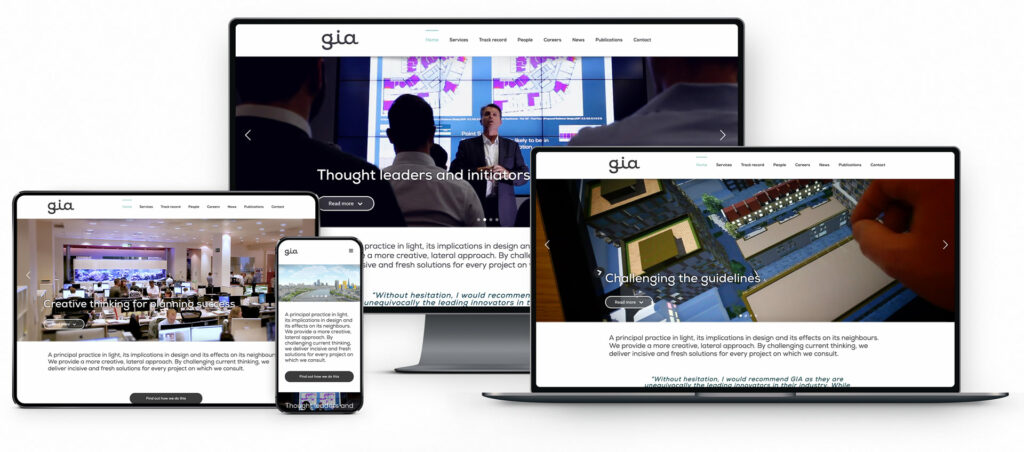 GIA Chartered Surveyors London Website Design