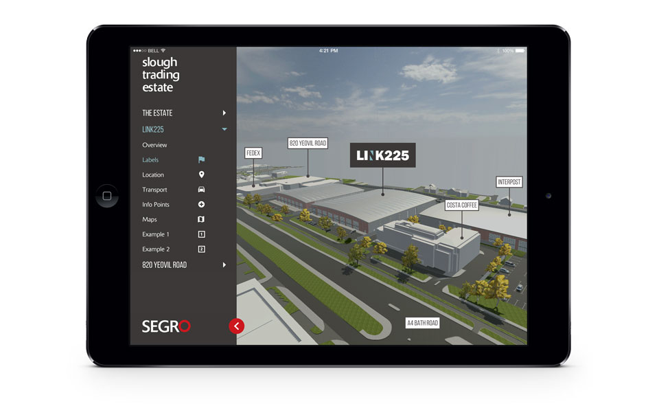 SEGRO iPad App UX & UI Design London Digital Product Designer