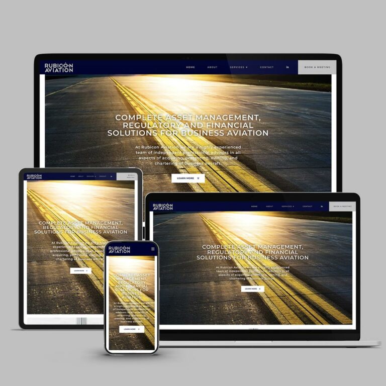 Small Business Website Design in East London and Essex Rubicon Aviation responsive web design affordable websites